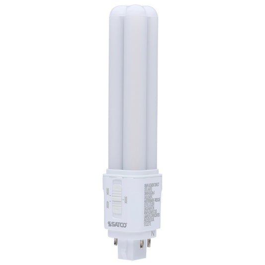 Tubular 9 Watt G24q PL 120.00V LED 3000k Light Bulb by Satco
