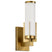 Natural Brass with White Glass and White Shade