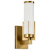 Natural Brass with White Glass and White Shade