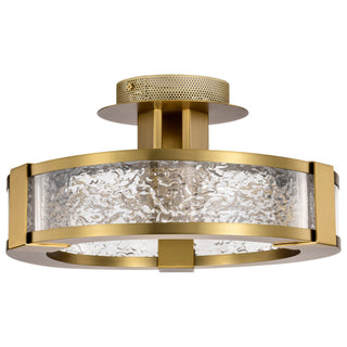 Buy vintage-brass Darrow Semi Flush Mount Ceiling Light by Nuvo Lighting