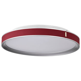 Buy gray-with-red-glass-and-red-shade Bandon Flush Mount Ceiling Light by Nuvo Lighting