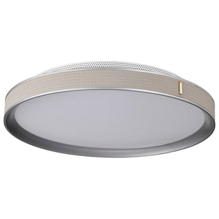 Buy gray-with-off-white-glass-and-white-shade Bandon Flush Mount Ceiling Light by Nuvo Lighting