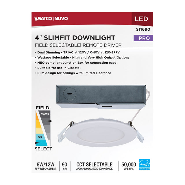 Satco Surface Mount/Canless Outdoor (Wet) Downlight