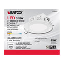 Satco Surface Mount/Canless Outdoor (Damp) LED Downlight