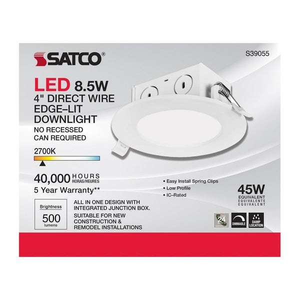 Satco Surface Mount/Canless Outdoor (Damp) LED Downlight