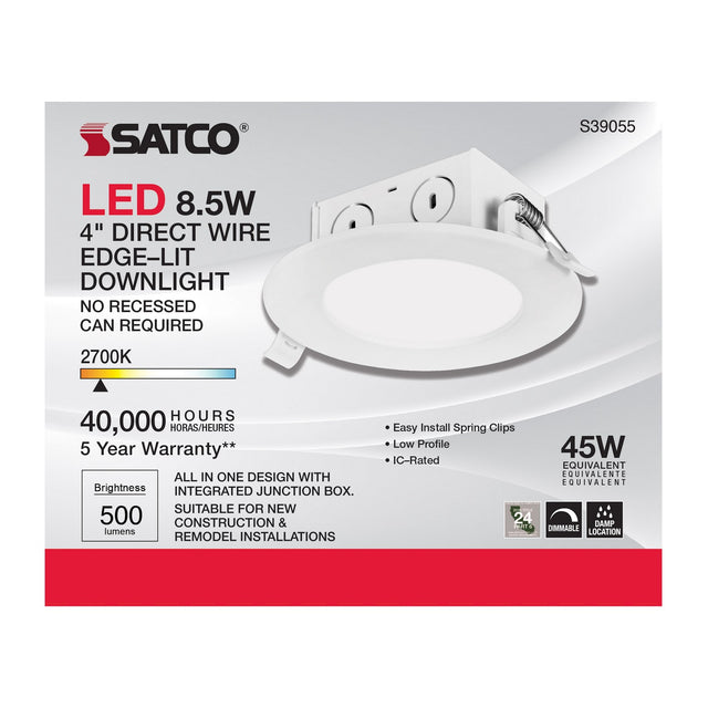 Satco Surface Mount/Canless Outdoor (Damp) Downlight