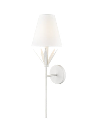 Buy textured-white-with-white-glass-and-white-shade Primrose Sconce by Millennium