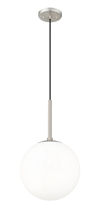 Buy brushed-nickel-with-shiny-opal-glass-and-white-shade Kairo Pendant by Millennium