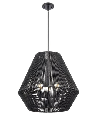 Buy matte-black-with-black-glass Elise Pendant by Millennium