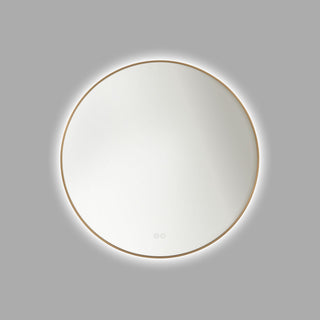 Buy satin-brass Cadre Mirror by Generation Lighting