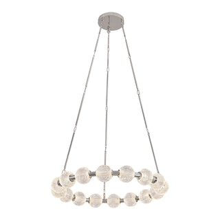 Buy polished-nickel-with-clear-carved-acrylic-glass-and-clear-textured-shade Marni Chandelier by Alora