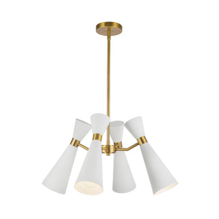 Buy white-aged-gold Blake Chandelier by Alora