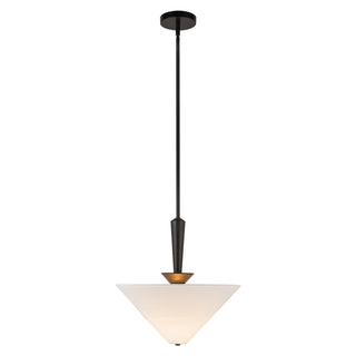 Buy matte-black-white-linen Bridgette Pendant by Alora