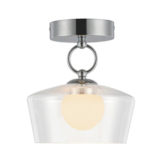 Buy chrome-clear-glass-and-clear-shade Leota Semi-Flush Mount Flush Mount Ceiling Light by Alora