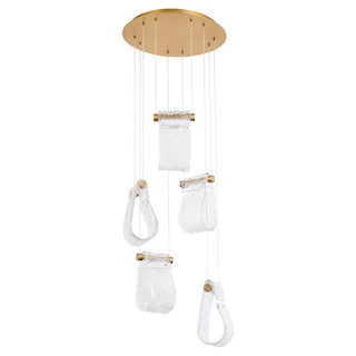 Buy aged-brass-with-clear-glass Veer Outdoor (Damp) Pendant by Quorum