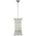 Polished Nickel with Clear Crystal Glass and Clear Textured Shade