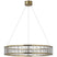 Antique-Burnished Brass with Crystal Glass and Clear Textured Shade
