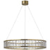 Antique-Burnished Brass with Crystal Glass and Clear Textured Shade