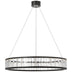 Modern Iron with Crystal Glass and Clear Textured Shade