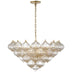 Gild with Gold Fleck Glass Glass and Clear Textured Shade