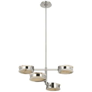 Buy polished-nickel-with-alabaster-glass-and-white-shade Melange Outdoor (Damp) Semi Flush Mount Light by Visual Comfort Signature