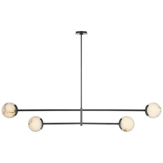 Buy bronze-with-alabaster-glass-and-white-shade Melange Outdoor (Damp) Chandelier by Visual Comfort Signature