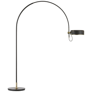 Buy modern-iron-and-hand-rubbed-antique-brass-with-modern-iron-glass-and-amber-brown-shade Oso Floor Lamp by Visual Comfort Signature