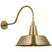Hand-Rubbed Antique Brass with 16" Hand-Rubbed Antique Brass Bowers Shade Glass and Brass/Gold Shade