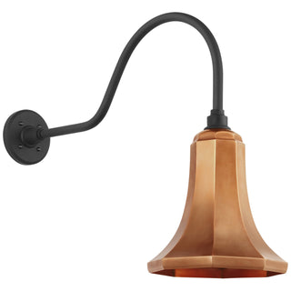 Buy matte-black-with-9-25-soft-copper-savannah-shade-glass-and-brass-gold-shade Academy Barn Light Outdoor (Wet) Wall Lanterns by Visual Comfort Signature