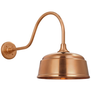 Buy soft-copper-with-12-5-soft-copper-rockhouse-shade-glass-and-brass-gold-shade Academy Barn Light Outdoor (Wet) Wall Lantern by Visual Comfort Signature