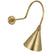 Hand-Rubbed Antique Brass with 9" Hand-Rubbed Antique Brass Conical Savannah Shade Glass and Brass/Gold Shade