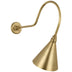 Hand-Rubbed Antique Brass with 9" Hand-Rubbed Antique Brass Conical Savannah Shade Glass and Brass/Gold Shade