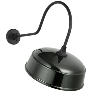 Buy matte-black-with-16-green-rockhouse-shade-glass-and-black-shade Academy Barn Light Outdoor (Wet) Wall Lanterns by Visual Comfort Signature