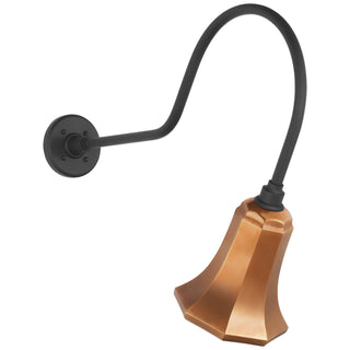 Buy matte-black-with-7-5-soft-copper-savannah-shade-glass-and-brass-gold-shade Academy Barn Light Outdoor (Wet) Wall Lanterns by Visual Comfort Signature