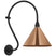 Matte Black with 12.5" Soft Copper Conical Savannah Shade Glass and Brass/Gold Shade