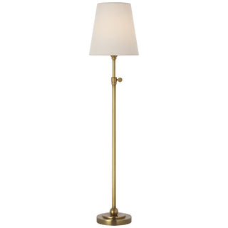 Buy hand-rubbed-antique-brass-with-4-x-6-x-6-25-linen-glass-and-white-shade Bryant Outdoor (Damp) Table Lamp by Visual Comfort Signature