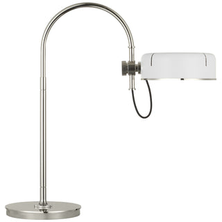 Buy polished-nickel-with-matte-white-glass-and-white-shade Oso Table Lamp by Visual Comfort Signature