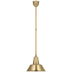 Hand-Rubbed Antique Brass with 12.5" Hand-Rubbed Antique Brass Bowers Shade Glass and Brass/Gold Shade