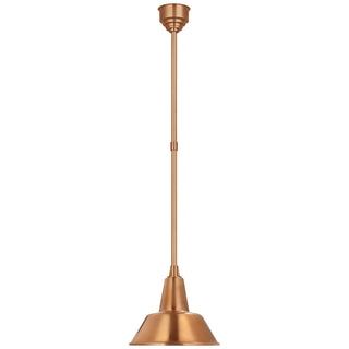 Buy soft-copper-with-12-5-soft-copper-bowers-shade-glass-and-brass-gold-shade Academy Barn Light Outdoor (Damp) Pendant by Visual Comfort Signature