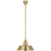 Hand-Rubbed Antique Brass with 16" Hand-Rubbed Antique Brass Bowers Shade Glass and Brass/Gold Shade