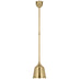 Hand-Rubbed Antique Brass with 8" Hand-Rubbed Antique Brass Rockhouse Shade Glass and Brass/Gold Shade