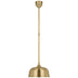 Hand-Rubbed Antique Brass with 12.5" Hand-Rubbed Antique Brass Rockhouse Shade Glass and Brass/Gold Shade