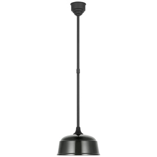 Buy matte-black-with-12-5-green-rockhouse-shade-glass-and-green-shade Academy Barn Light Outdoor (Damp) Pendant by Visual Comfort Signature