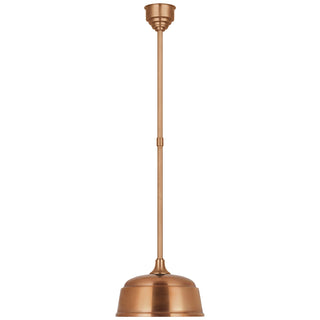 Buy soft-copper-with-12-5-soft-copper-rockhouse-shade-glass-and-brass-gold-shade Academy Barn Light Outdoor (Damp) Pendant by Visual Comfort Signature