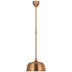 Soft Copper with 12.5" Soft Copper Rockhouse Shade Glass and Brass/Gold Shade