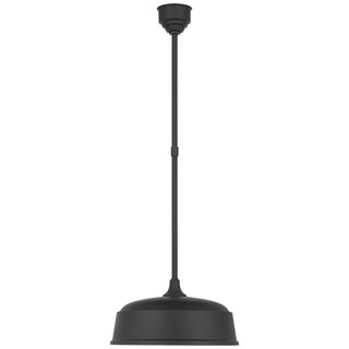 Buy matte-black-with-16-matte-black-rockhouse-shade-glass-and-black-shade Academy Barn Light Outdoor (Damp) Pendant by Visual Comfort Signature