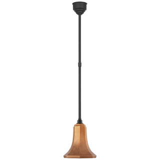 Buy matte-black-with-9-25-soft-copper-savannah-shade-glass-and-brass-gold-shade Academy Barn Light Outdoor (Damp) Pendant by Visual Comfort Signature