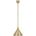 Hand-Rubbed Antique Brass with 12.5" Hand-Rubbed Antique Brass Conical Savannah Shade Glass and Brass/Gold Shade