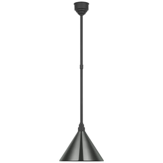 Buy matte-black-with-12-5-green-conical-savannah-shade-glass-and-black-shade Academy Barn Light Outdoor (Damp) Pendant by Visual Comfort Signature
