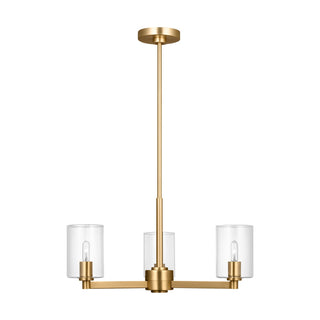 Buy satin-brass-with-clear-glass-and-clear-shade Fullton Outdoor (Damp) Chandelier by Visual Comfort Studio